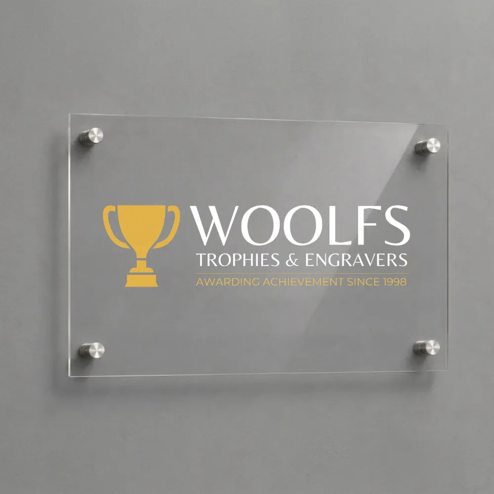Custom UV Printed Rectangular Acrylic Office Sign