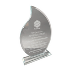 Flame Glass Award - Woolf's Trophies And Engravers