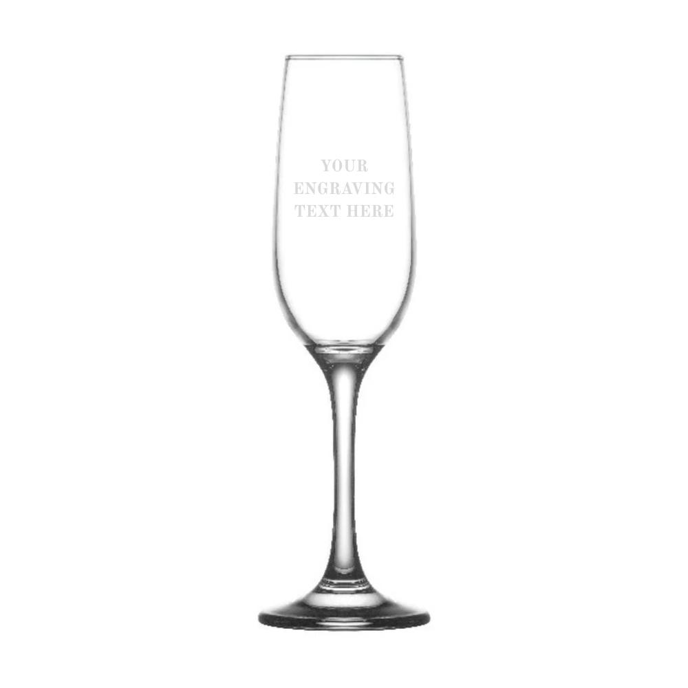 Engraved Champagne Glass