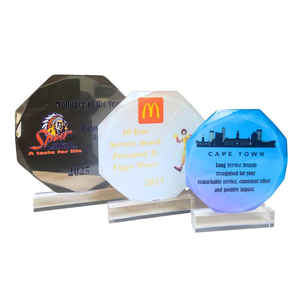 Octagon Budget Acrylic Award