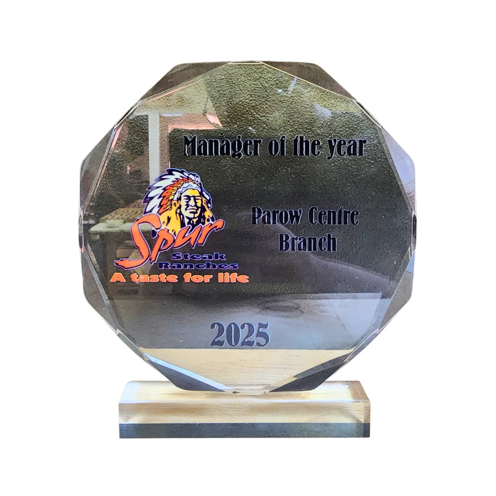 Octagon Budget Acrylic Award