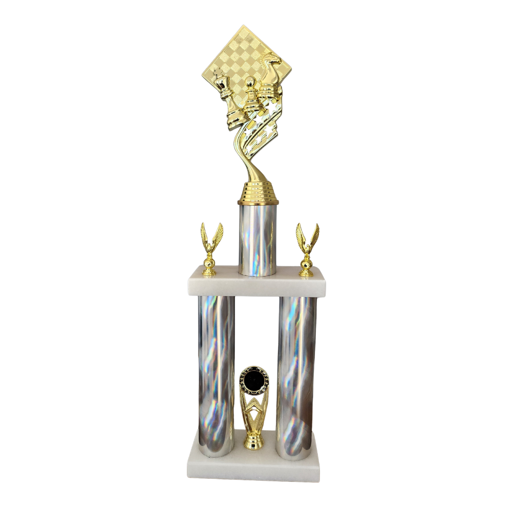 Star Figure 2 Column Trophy