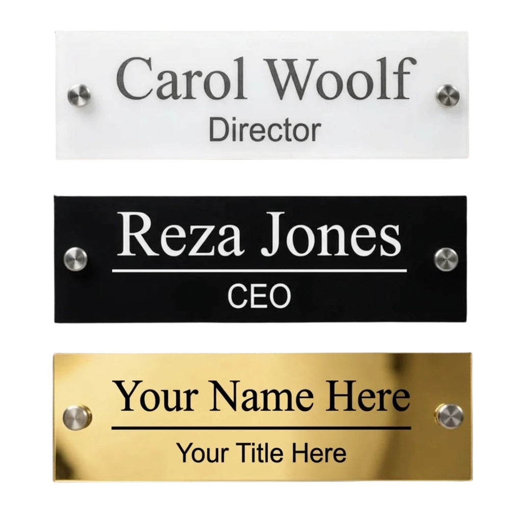 Custom Acrylic Door Name Plaque (25cm x 8cm)
