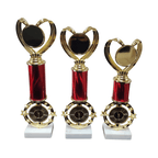 Classic Heart Star Riser Column Trophy