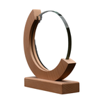 Round Wooden Premier Glass Award