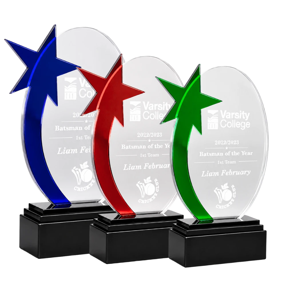 Oval Star Acrylic Award