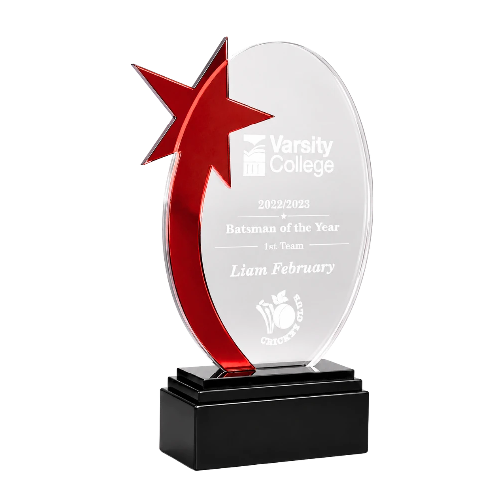 Oval Star Acrylic Award