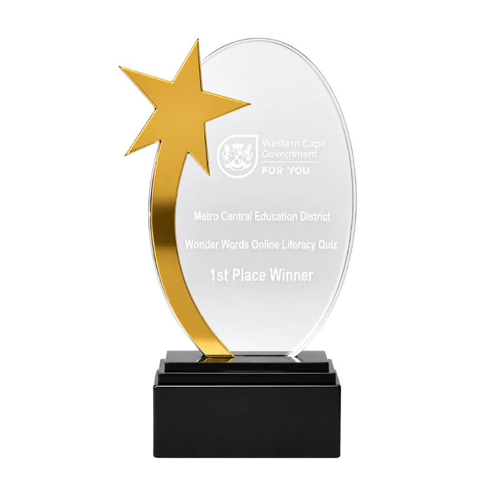 Oval Star Acrylic Award