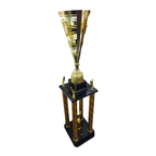 Gold Galaxy 4 Column Trophy