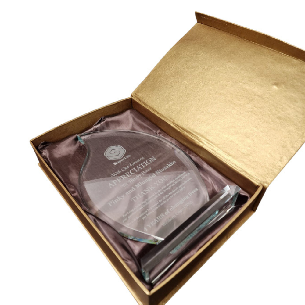 Flame Glass Award - Woolf's Trophies And Engravers