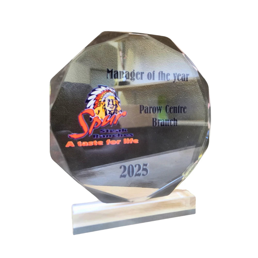 Octagon Budget Acrylic Award