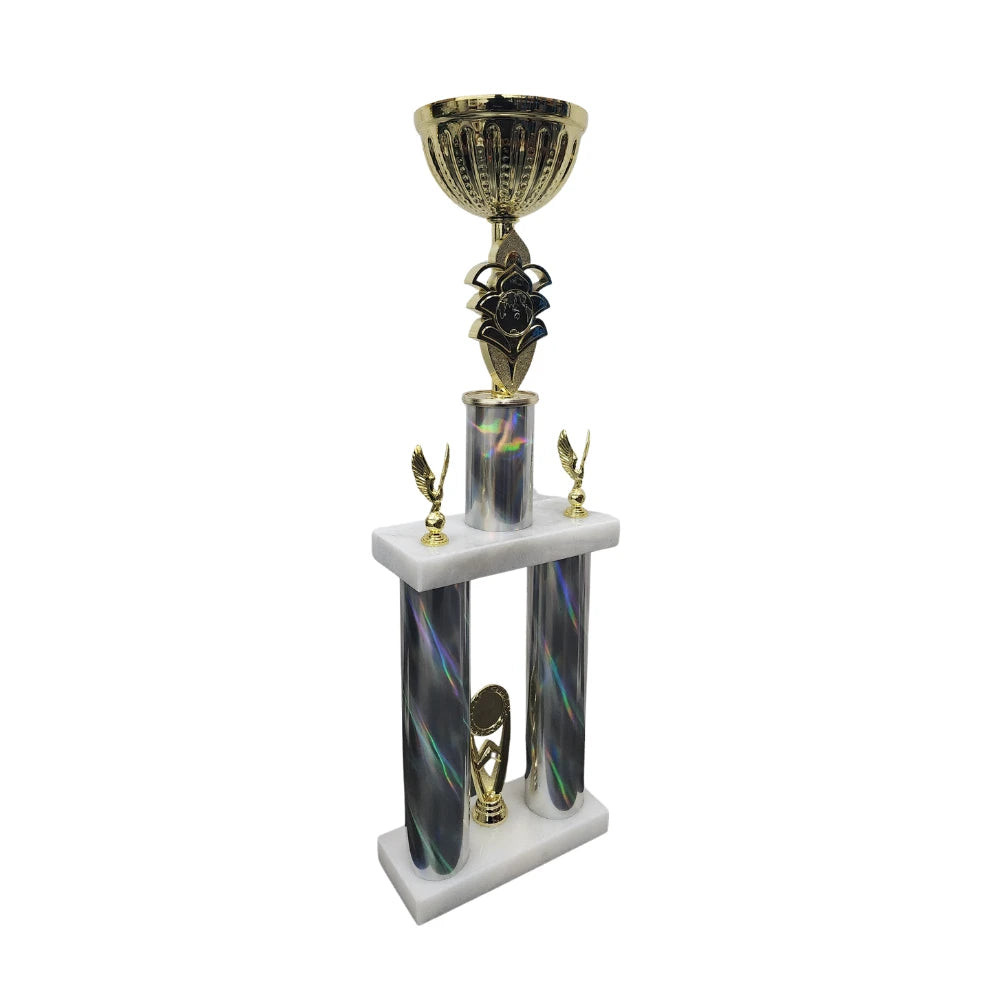 2 Column Flower Bowl Metal Cup Trophy