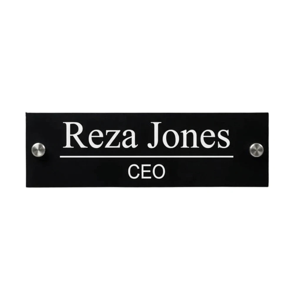 Custom Acrylic Door Name Plaque (25cm x 8cm)