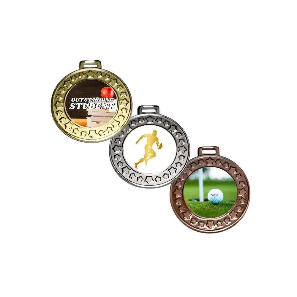 40mm Star Medal - Woolf's Trophies And Engravers
