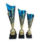 Gold Tribal Metal Cup (Blue)