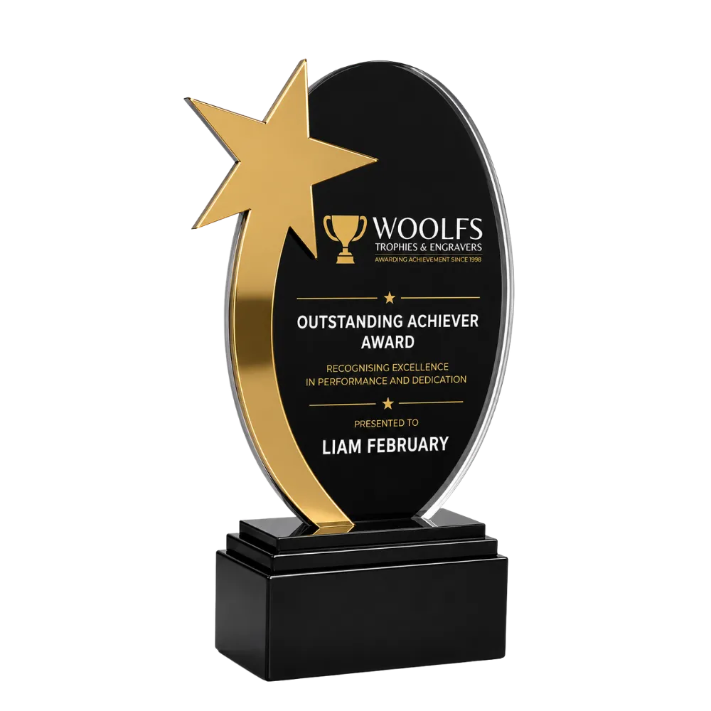 Oval Star Acrylic Award