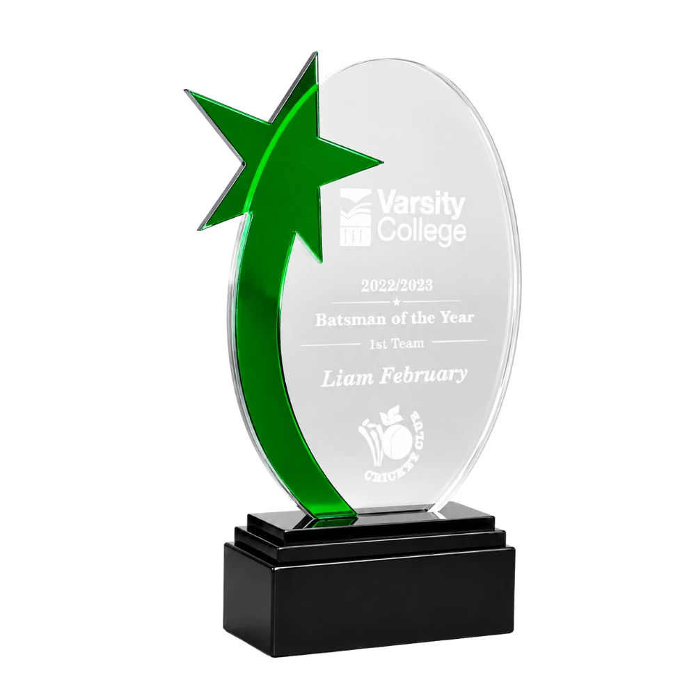 Oval Star Acrylic Award