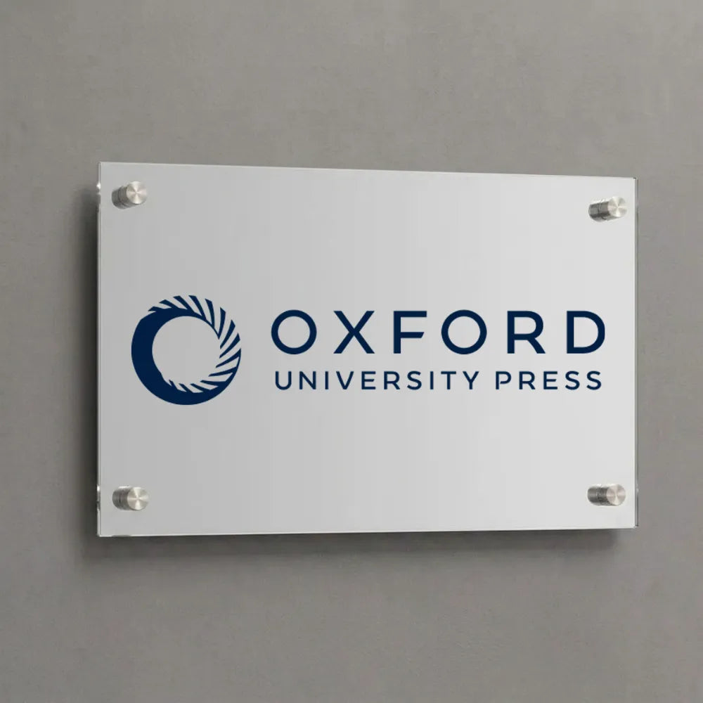 Custom UV Printed Rectangular Acrylic Office Sign