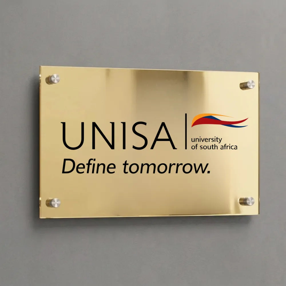 Custom UV Printed Rectangular Acrylic Office Sign