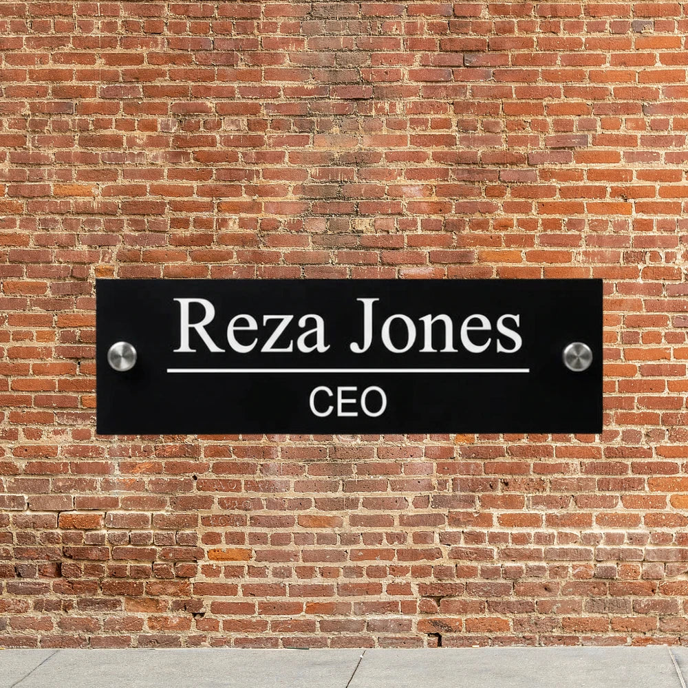 Custom Acrylic Door Name Plaque (25cm x 8cm)