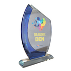 Curved Strip Glass Award - Woolf's Trophies And Engravers