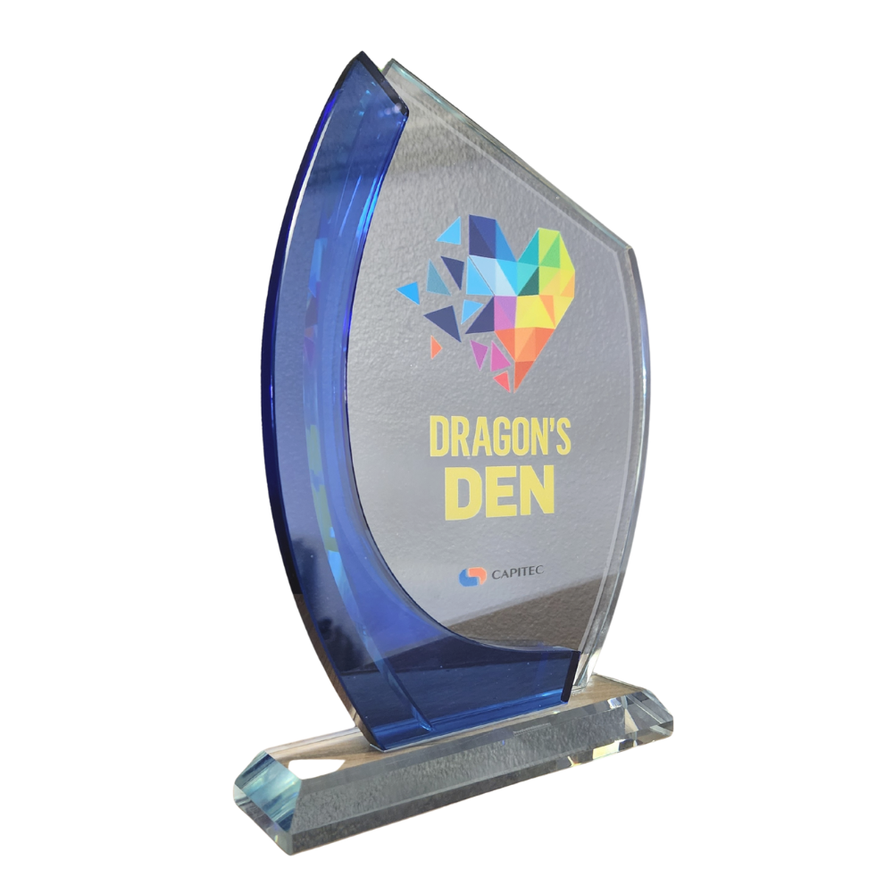 Curved Strip Glass Award - Woolf's Trophies And Engravers