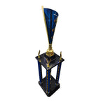 Gold Metal Star 4 Column Trophy