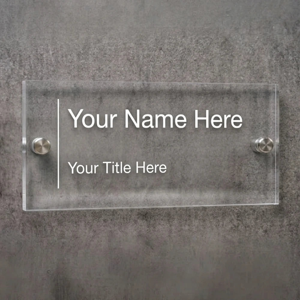 Custom Acrylic Door Name Plaque (25cm x 8cm)