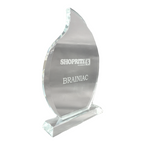 Flame Glass Award - Woolf's Trophies And Engravers
