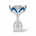 Silver / Blue Metal Bowl Cup - CU0029
