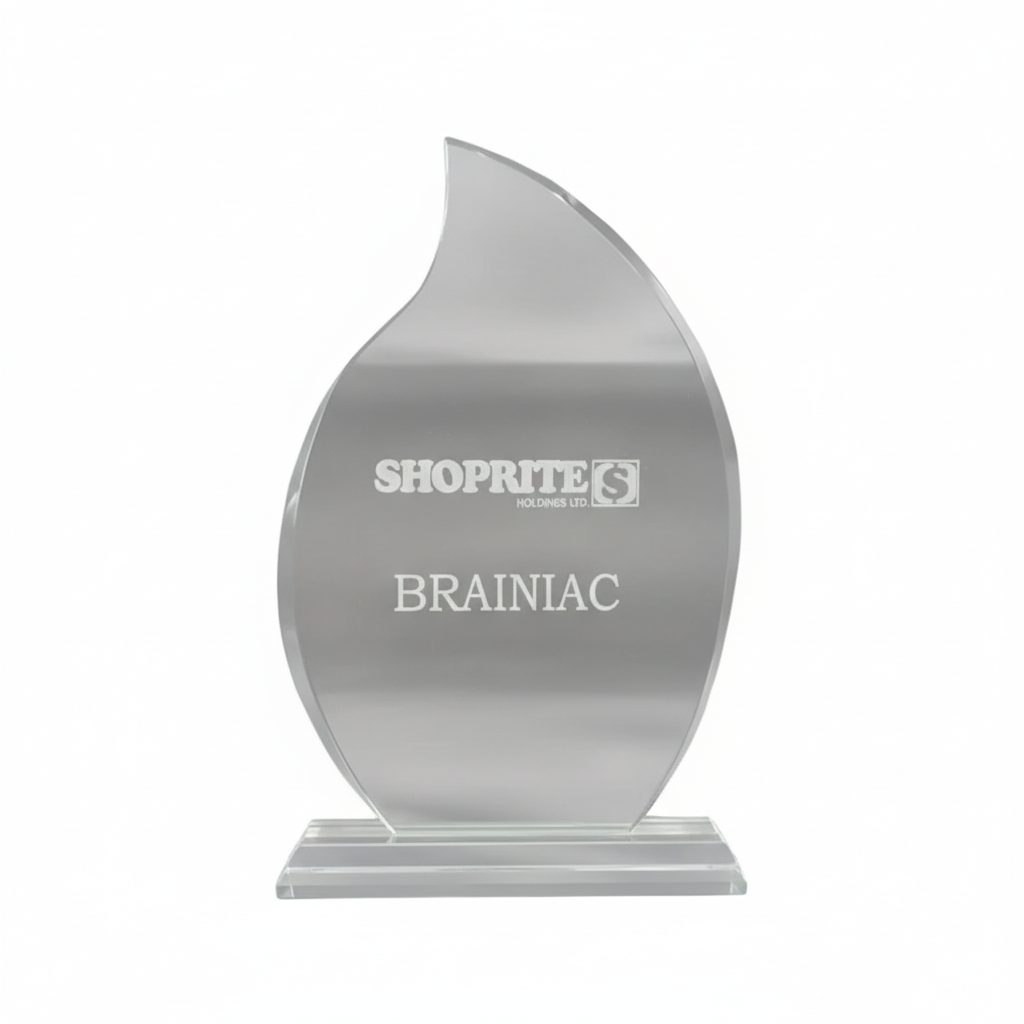 Flame Glass Award - Woolf's Trophies And Engravers