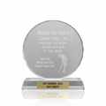 Round Glass Award - Woolf's Trophies And Engravers