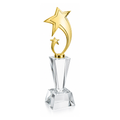 Metal Star Column Glass Award - A7M