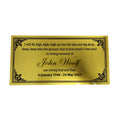 Engraved Aluminum Plaque