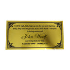 Engraved Aluminum Plaque