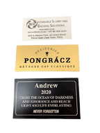 Engraved Aluminum Plaque